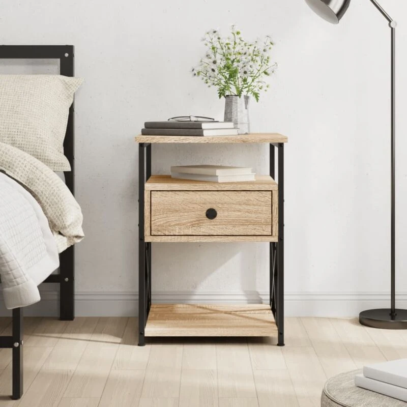 Image of VIDAXL Bedside Cabinet Sonoma Oak 40x42x55cm Engineered Wood Vidaxl 8720845940348