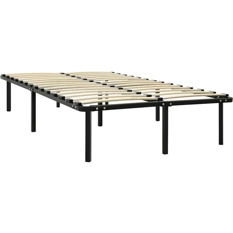Image of VIDAXL Bed Frame without Mattress Black Metal 160x200cm Vidaxl 8719883989563