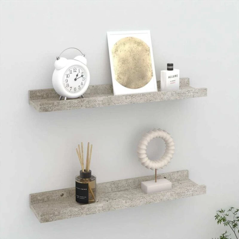 Image of VIDAXL Wall Shelves 2 pcs Concrete Grey 40x9x3cm Vidaxl 8720286418000