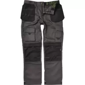 Image of Apache Mens APKHT Holster Work Trousers Grey / Black 40" 29"