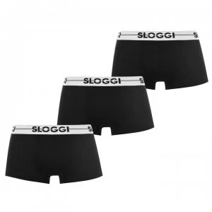 Image of Sloggi 3 Pack Hipsters - Black-004