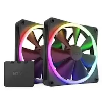 Image of NZXT x2 F140 RGB 140mm Fan & RGB Lighting Controller Pack Black