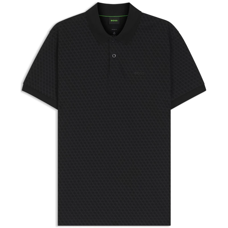 Image of Boss Pl Goc Chip Pattern 10277283 0 Polo Shirt Mens Black 001 male S