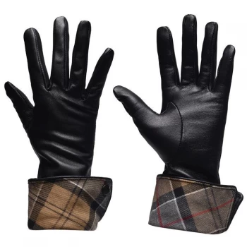 Image of Barbour Lady Jane Leather Gloves - BLACK