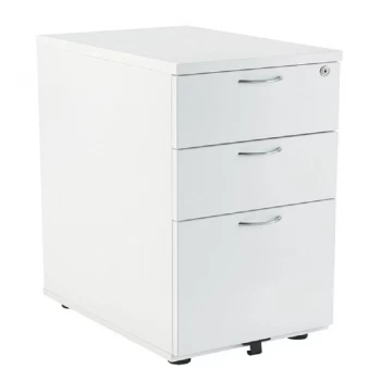 Image of Jemini 3 Drawer Mobile Pedestal White W400xD800xH730mm KF74150