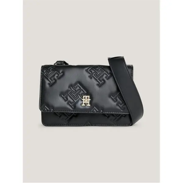 Image of Tommy Hilfiger Monogram Crossover Bag - Black One Size
