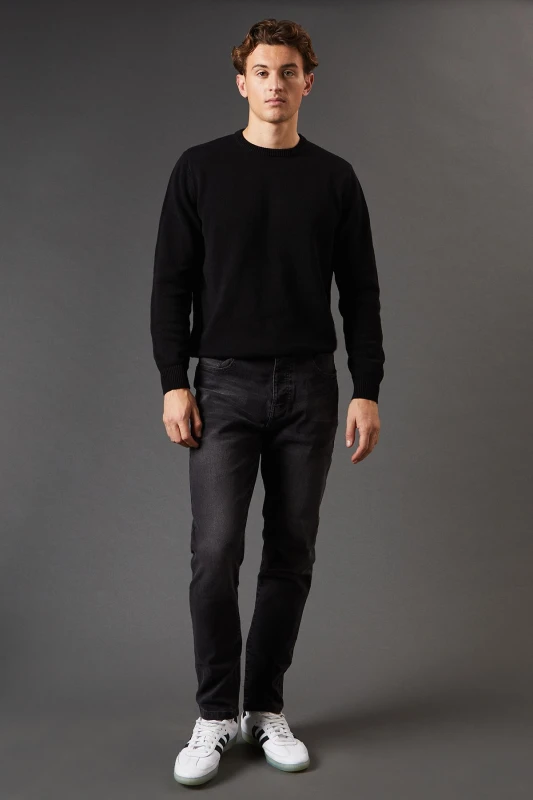 Image of Burton Mens Black Wash Skinny Fit Jean Black 38R Male BBB04586