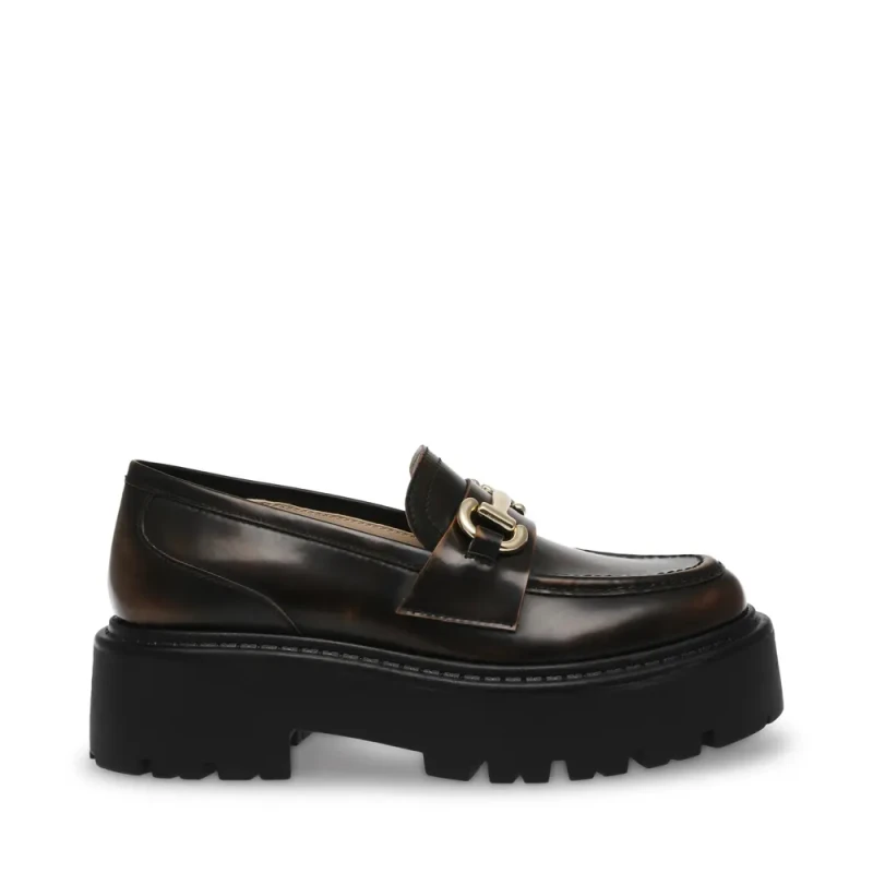 Image of Steve Madden Occupy Leather Loafers Brown Women 37 (4)