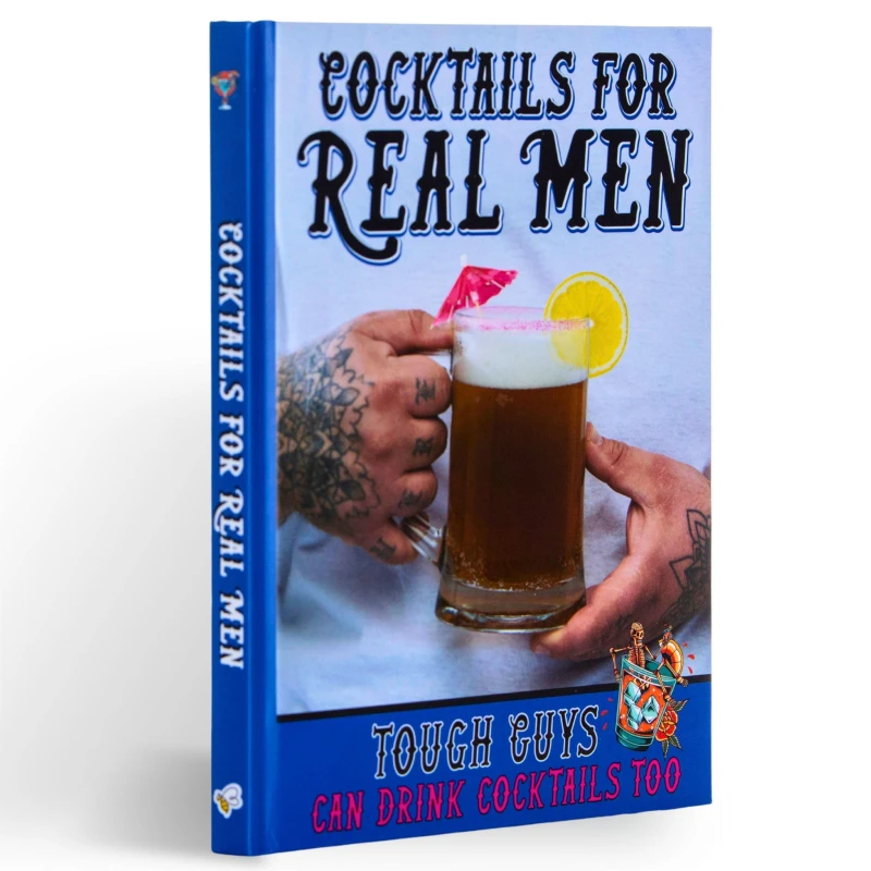 Image of Boxer Gifts Cocktails For Real Men Gift Book - Novelty Gift Multi unisex One size
