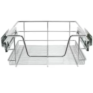 Image of Kitchen Pull Out Storage Baskets - 400mm Wide Cabinet (3Pack) - Silver - Kukoo