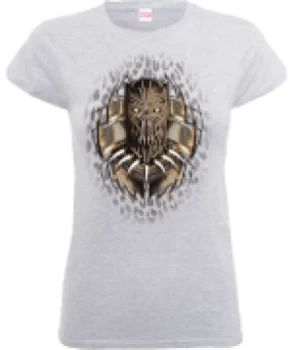 Image of Black Panther Gold Erik Womens T-Shirt - Grey - M
