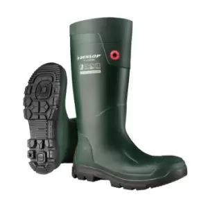 Image of FieldPro Plain PU Wellingtons Green Size 40