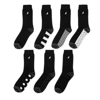 Image of Kangol Formal Socks 7 Pack Ladies - Black