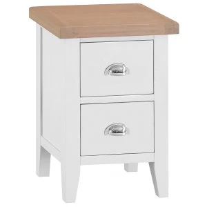 Image of Madera 2 Drawer Bedside Table - White