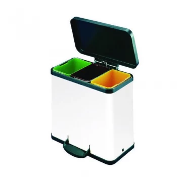 Image of Slingsby Trento Oko 3X11 Recycling Bin White 357453