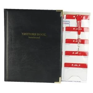 Image of Identibadge Visitors Book Set with Visitor Lanyards IBSSC4