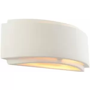 Image of Loops - Wall Light Unglazed Ceramic & Gloss White 40W E14 Dimmable Living Room