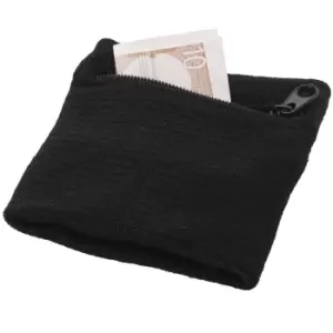 Image of Bullet Brisky Sweatband With Zipper (8 x 8 x 1 cm) (Solid Black)