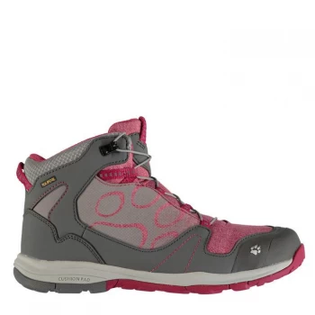 Image of Jack Wolfskin Grivla Texapore Mid Junior Girls Walking Boots - Azalea Red