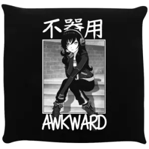 Image of Tokyo Spirit Awkward Filled Cushion (One Size) (Black/White) - Black/White