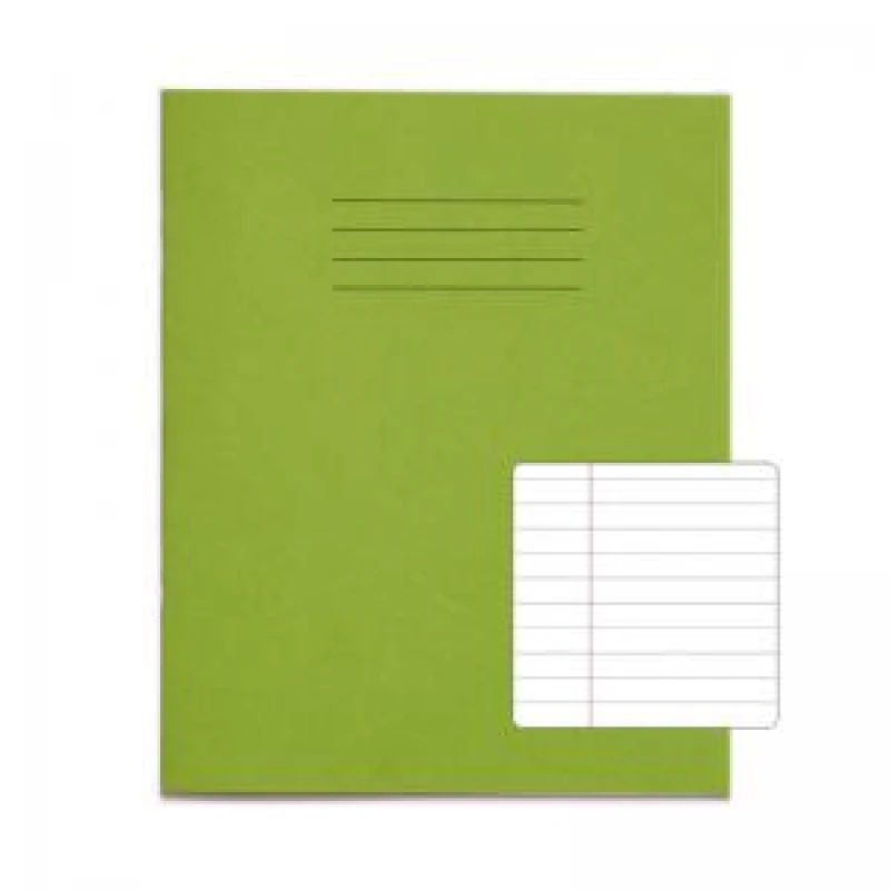 Image of RHINO 8 x 6.5 Exercise Book 48 Page, Light Green, F8M (Pack of 10)