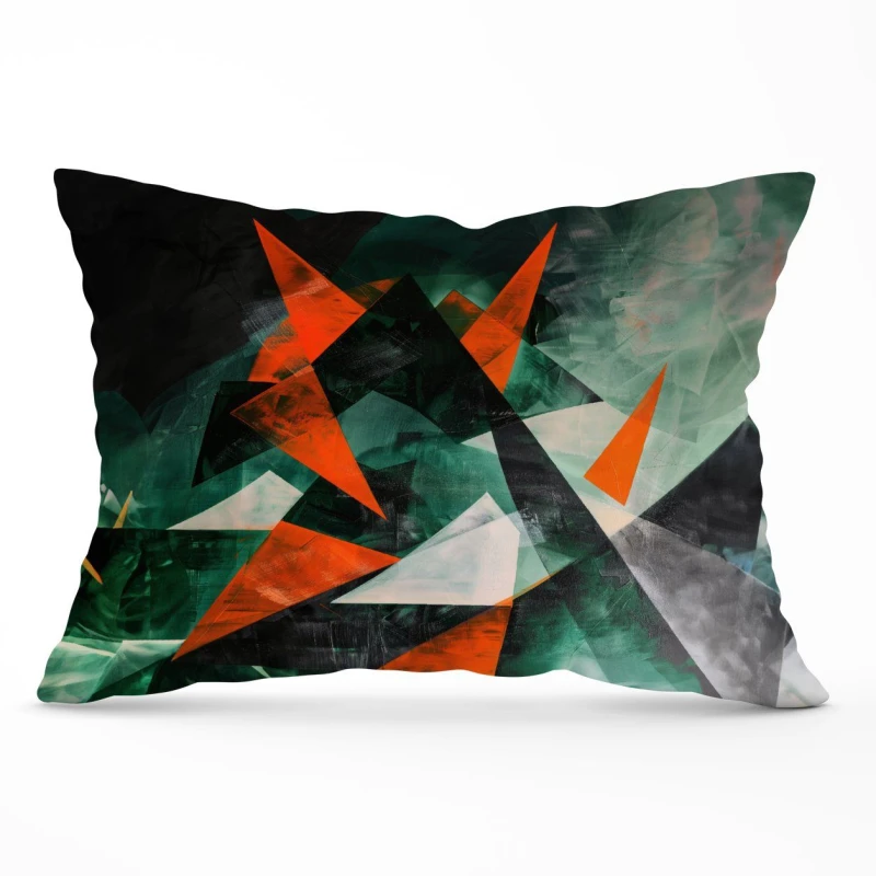 Image of Warren Reed - Designer Curved Geometry Cushions Size: 45cm x 45cm Multicolor Unisex 45cm x 45 cm
