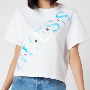 Image of Guess Womens Crew Neck Sybella T-Shirt - True White - M