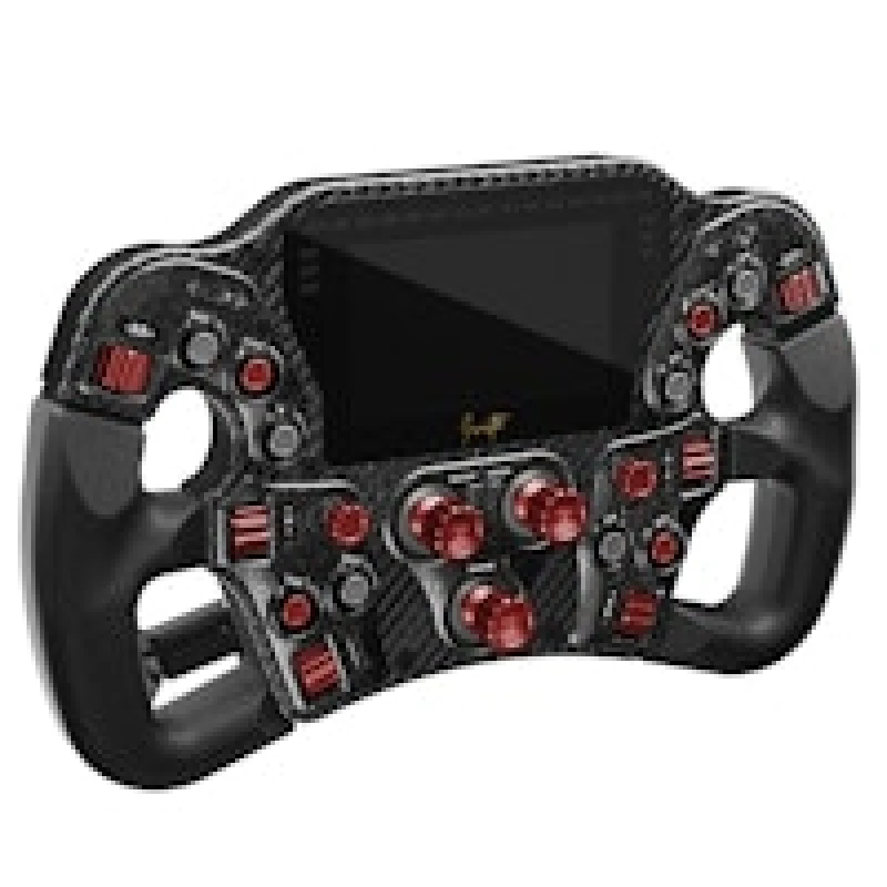 Image of Asetek SimSports Invicta Formula Steering Wheel 4.3" LCD USB-C - Red on Black Ed