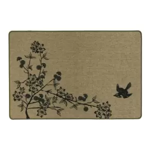 Image of JVL Elegance Printed Mat 50x75cm Swallow - Brown