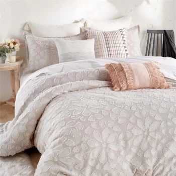 Image of Peri Home Clipped Floral Pillow Case Oxf Natural - NATURAL