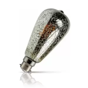 Image of Prolite LED Crackle ST64 4W B22 Dimmable Funky Filaments Extra Warm White Crackle