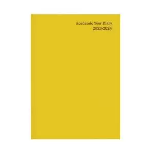 Image of Academic Diary Week To View A5 Yellow 2023-2024 KF3A5AYL23 KF3A5AYL23