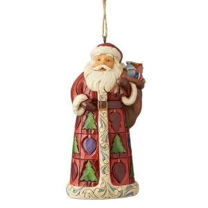 Image of Santa with Toy Bag Hanging Ornament