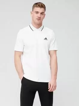 Image of adidas Sportswear Essentials Piqu&eacute; Small Logo Polo Shirt - White, Size 2XL, Men
