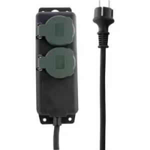 Image of REV 0512467555 Power strip 2x Black, Green PG connector