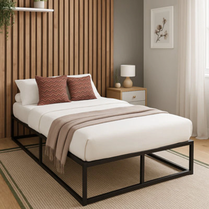 Image of GFW Loft Platform Single Metal Bed, Black PFB090BLK