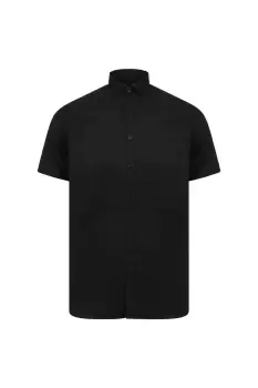 Image of Modern Short Sleeve Slim Fit Oxford Shirt