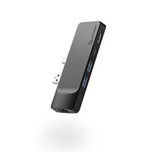 Image of ALOGIC Surface Pro 7 Portable Hub 5-in-1 ? HDMI (4K@60Hz), 1 Gigabit Ethernet, 2 USB-A (5G), USB-C with Data (5G) & Power...