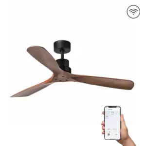 Image of Faro Lantau Large Matt Black Ceiling Fan DC Smart, 6 Speed