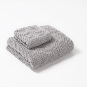 Image of Jack Wills Chevron Towels Set - Grey