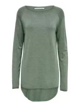 Image of ONLY Long Knitted Pullover Women Green