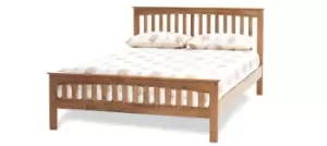 Image of Serene Amelia Hevea 5ft Kingsize Honey Oak Bed Frame