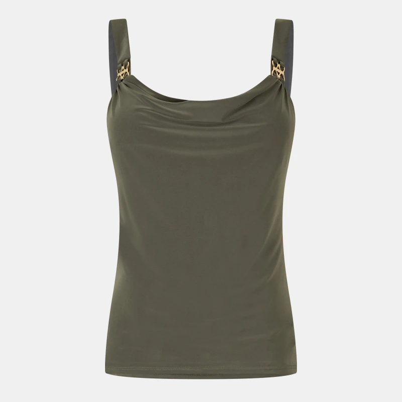 Image of Biba Womens Kayla Sleeveless Shirt Khaki female 8 (XS)