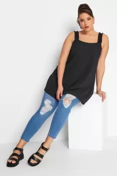 Image of Shirred Strap Cami Vest Top