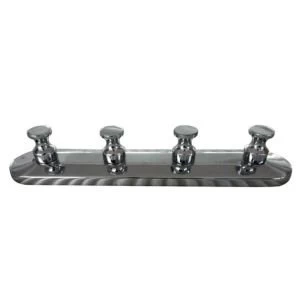 Image of Chrome effect Zinc alloy 4 post hook rail