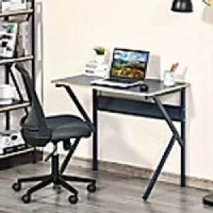 Image of Homcom Desk Metal Navy Blue 500 x 760 mm