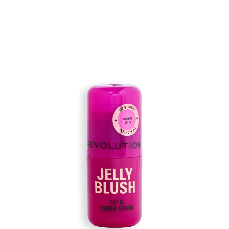 Image of Makeup Revolution Jelly Blush Stick Lip and Cheek Stain 5.5G Cherry Red