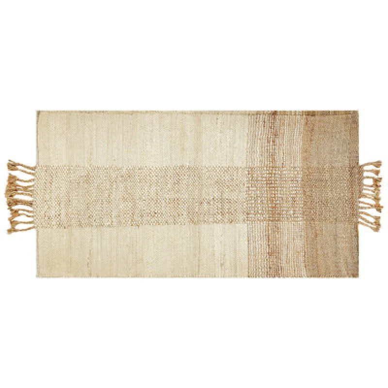 Image of Beliani Rug Hamzalar Beige 80 X 150 Cm Jute