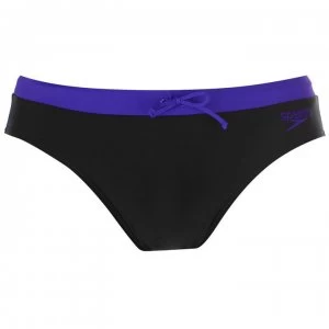 Image of Speedo Contrast 7cm Swimming Briefs Mens - Black/Blue