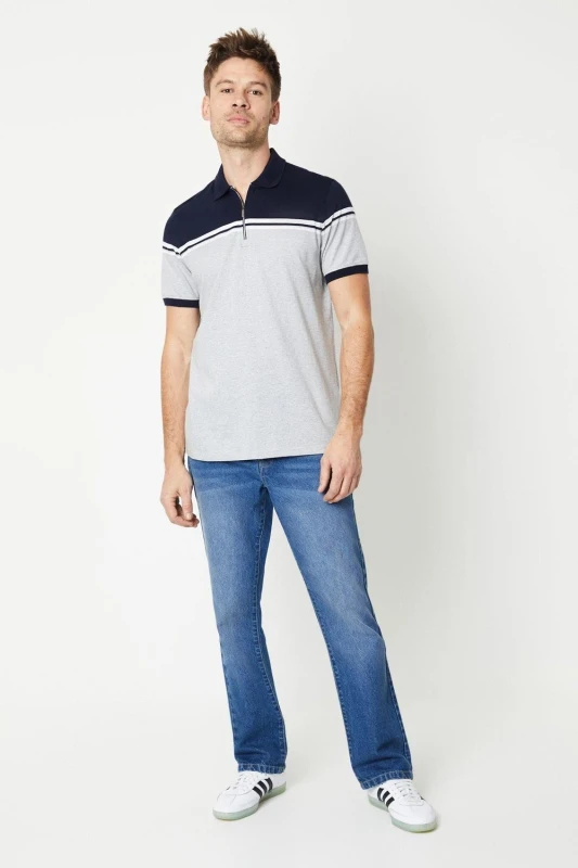 Image of Burton Mens Mid Wash Bootcut Jeans Dark Blue 36R Male BBB05232